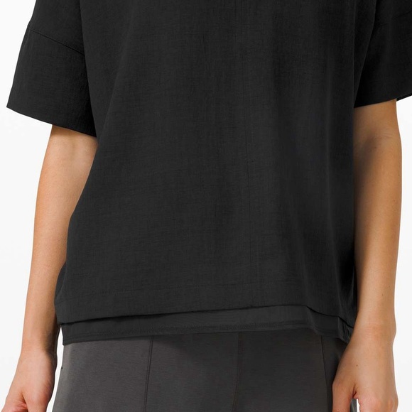 Lululemon Shift in Time Short Sleeve - Black SZ 4 - Picture 2 of 8